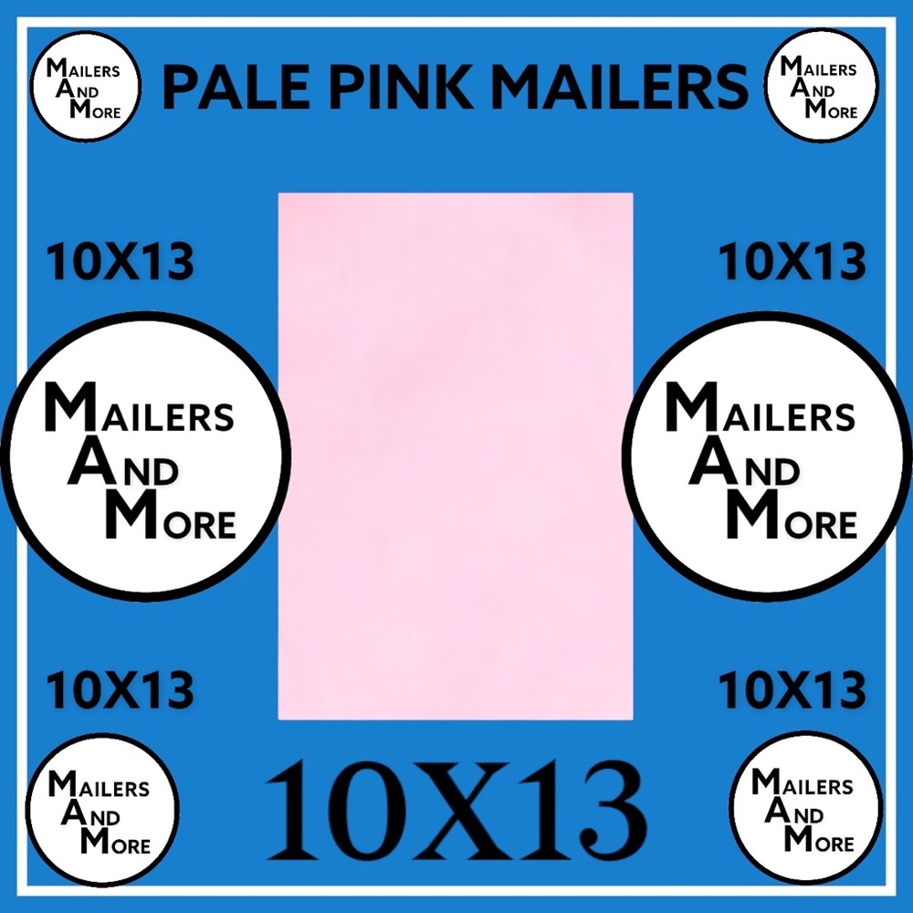 50 10X13 Poly Mailers Pale Pink PRICE IS FIRM - Picture 4 of 4
